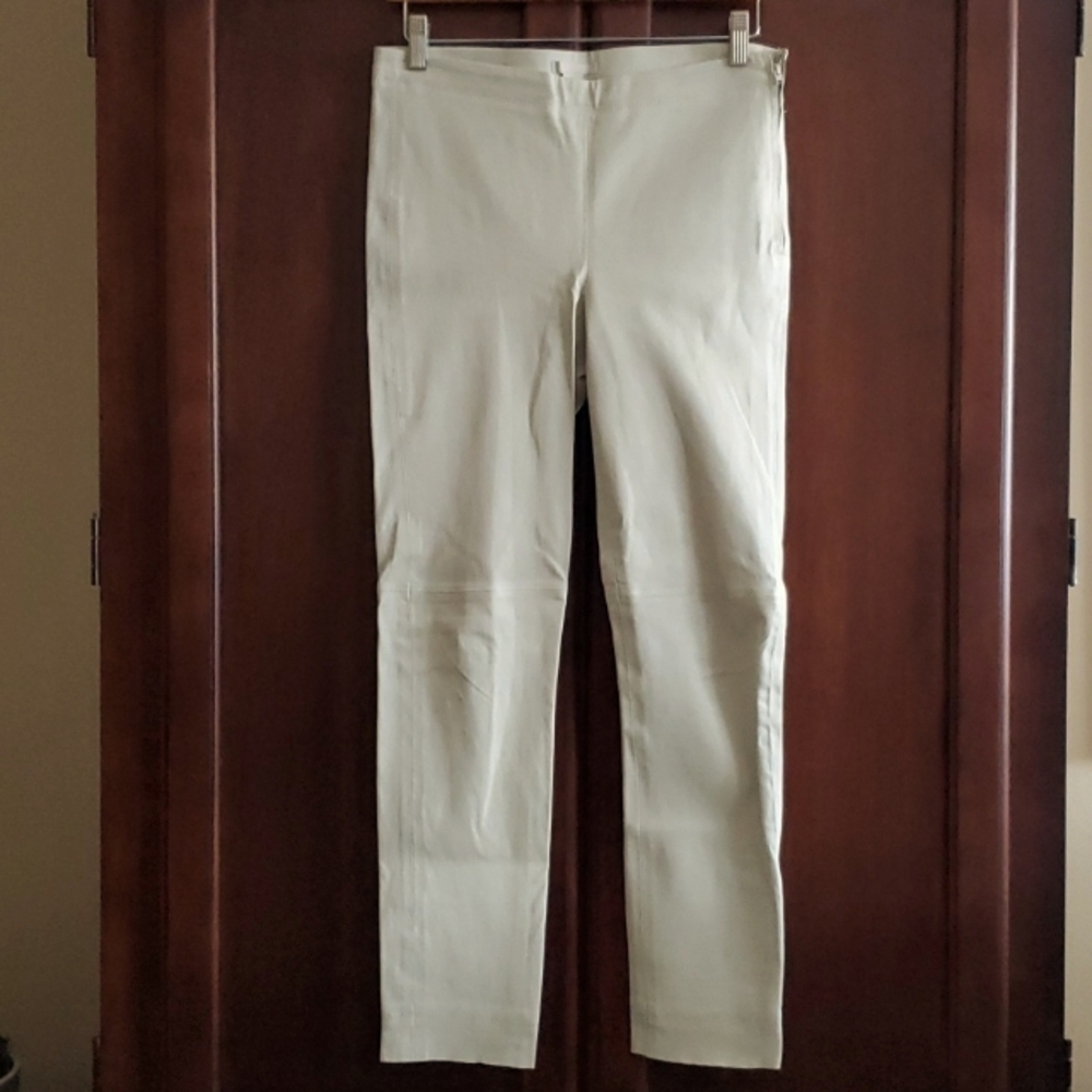 H&M Ivory Leather Pants Size 6